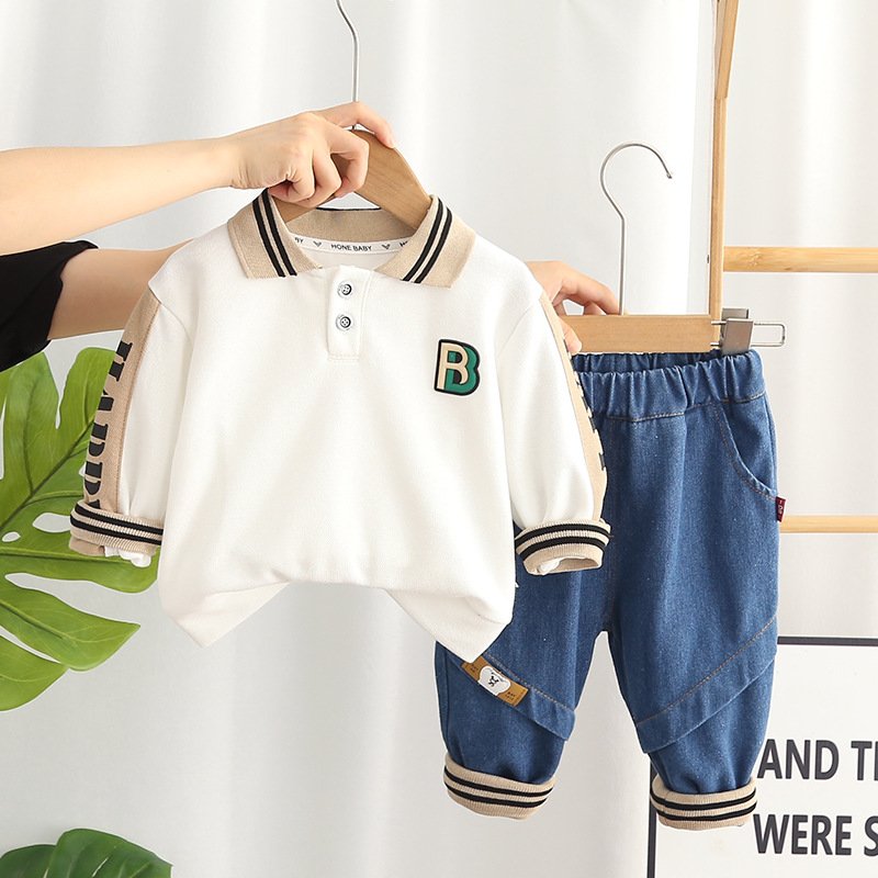 2024 Fashion Kids Wear Spring Autumn 2pcs Hoodies and Jeans Casual Baby Boys Clothing Set