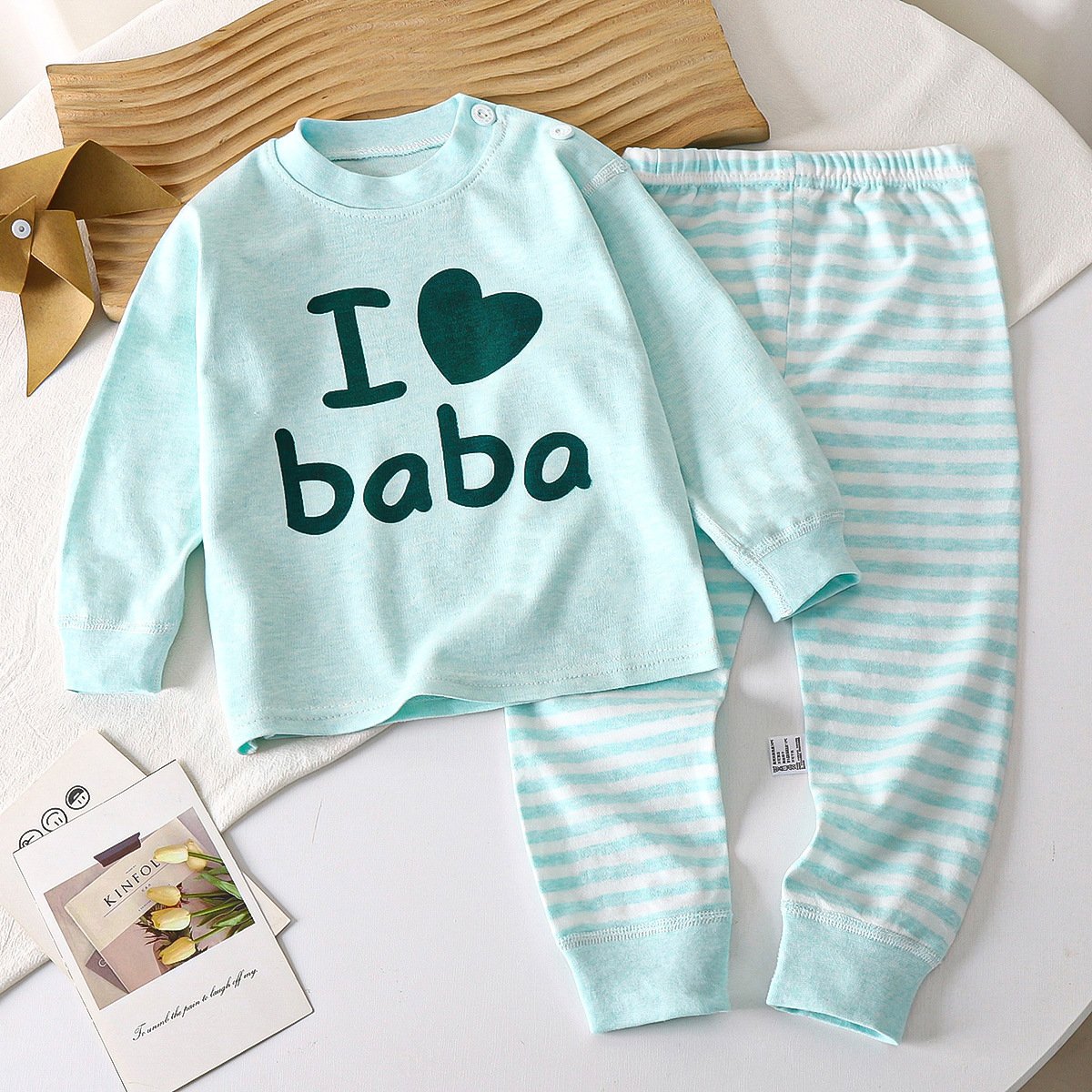 Children's underwear set autumn new cotton boy baby color cotton clothes home wear children's clothing