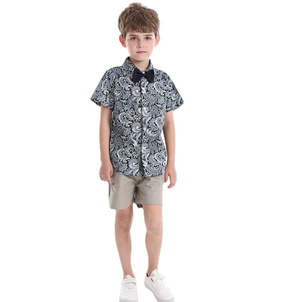 Summer Kids Baby Clothing Sets Hawaiian Flower Print Leisure Suit Little Boys Wholesale Coconut Tree girls Shorts Shorts Seaside