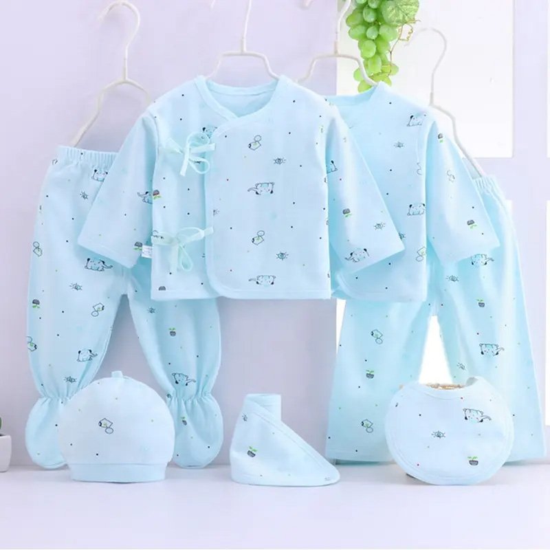 Baby Boy Clothing set Newborn Infant Clothing Suit Baby Girls Wear Organic Cotton Wholesale (7pcs/set)
