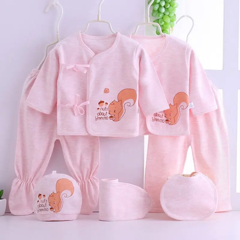 Baby Boy Clothing set Newborn Infant Clothing Suit Baby Girls Wear Organic Cotton Wholesale (7pcs/set)
