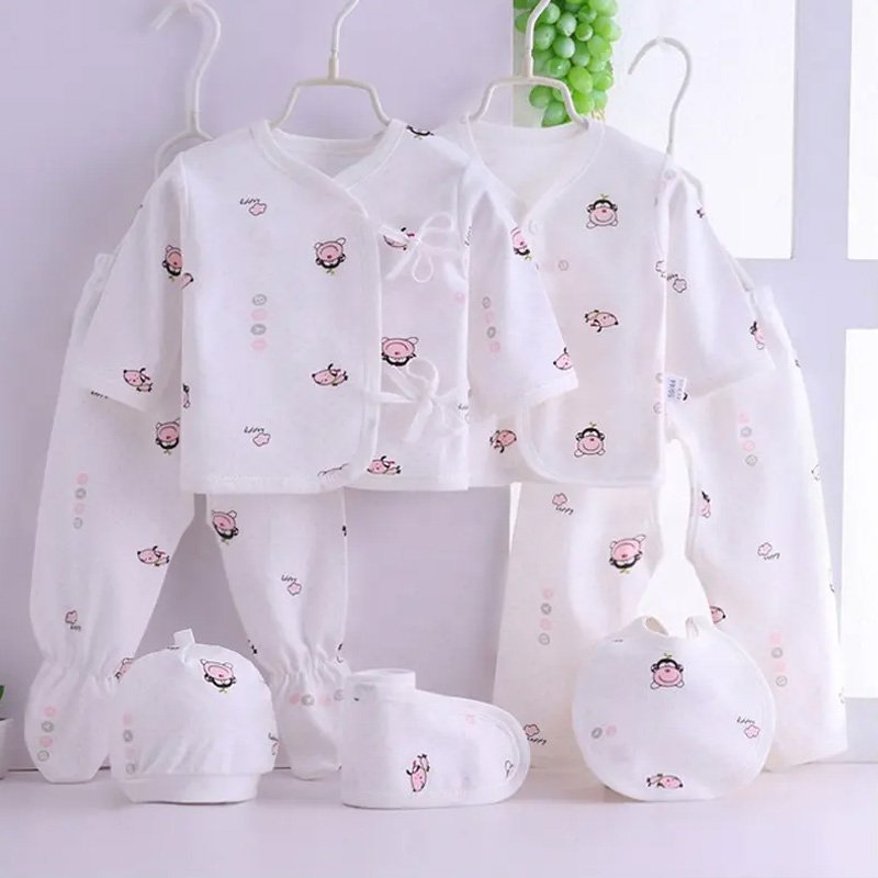 Baby Boy Clothing set Newborn Infant Clothing Suit Baby Girls Wear Organic Cotton Wholesale (7pcs/set)