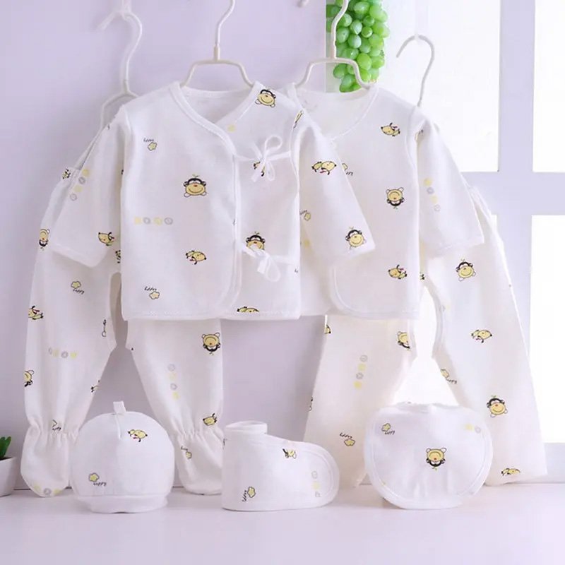 Baby Boy Clothing set Newborn Infant Clothing Suit Baby Girls Wear Organic Cotton Wholesale (7pcs/set)