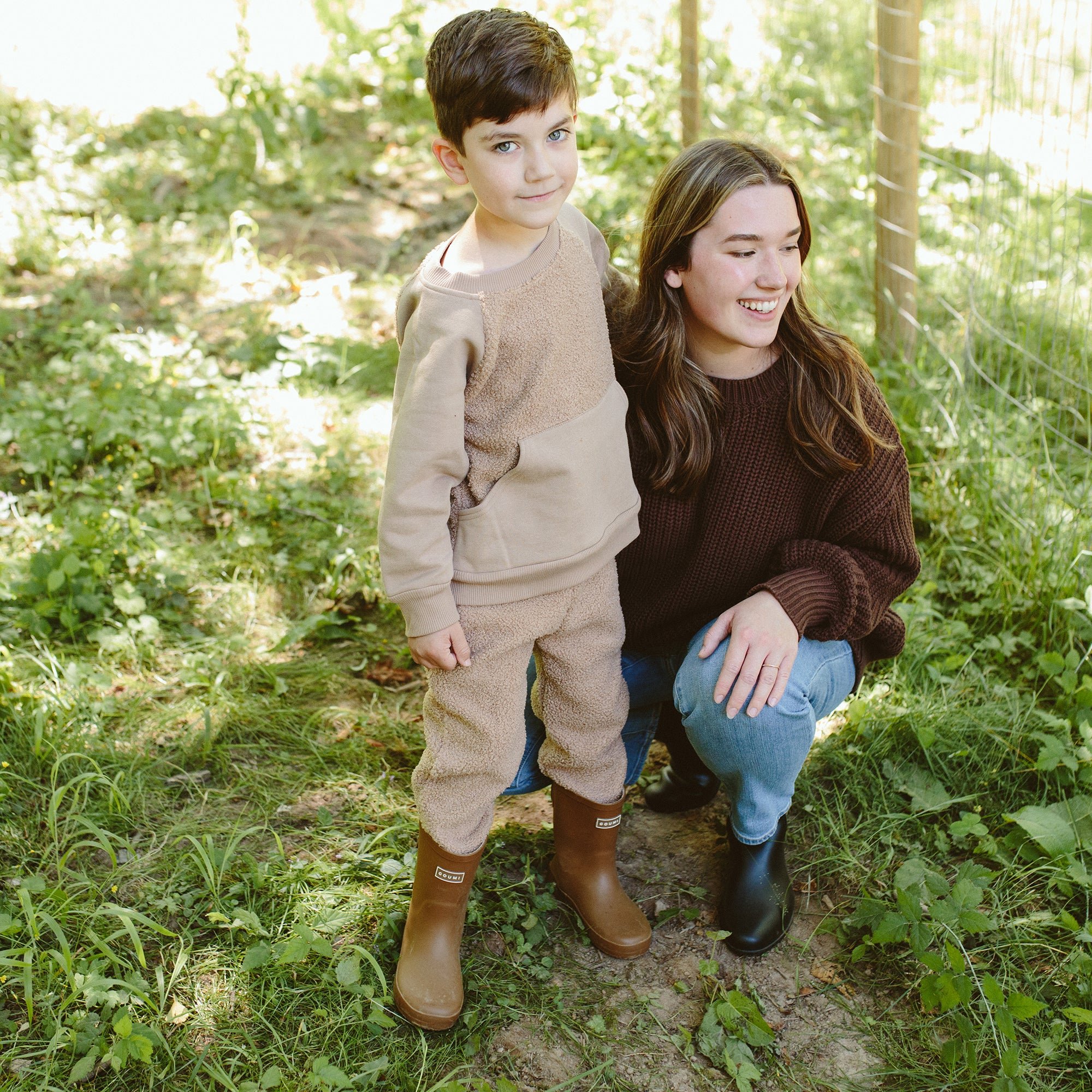 Custom Baby Clothing Sets Autumn Winter Kids Sherpa Sweatsuits Raglan Long Sleeve Jumper Jogger Pants Toddler Cloth Set