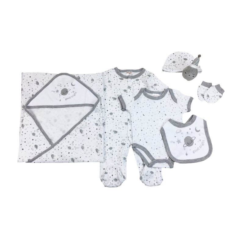 Cotton Baby Clothes Sets Clothing Wholesale Comfortable Age Group 0-9 Months Newborn Infant Toddler 7 Pcs Cartoon OEM Unisex