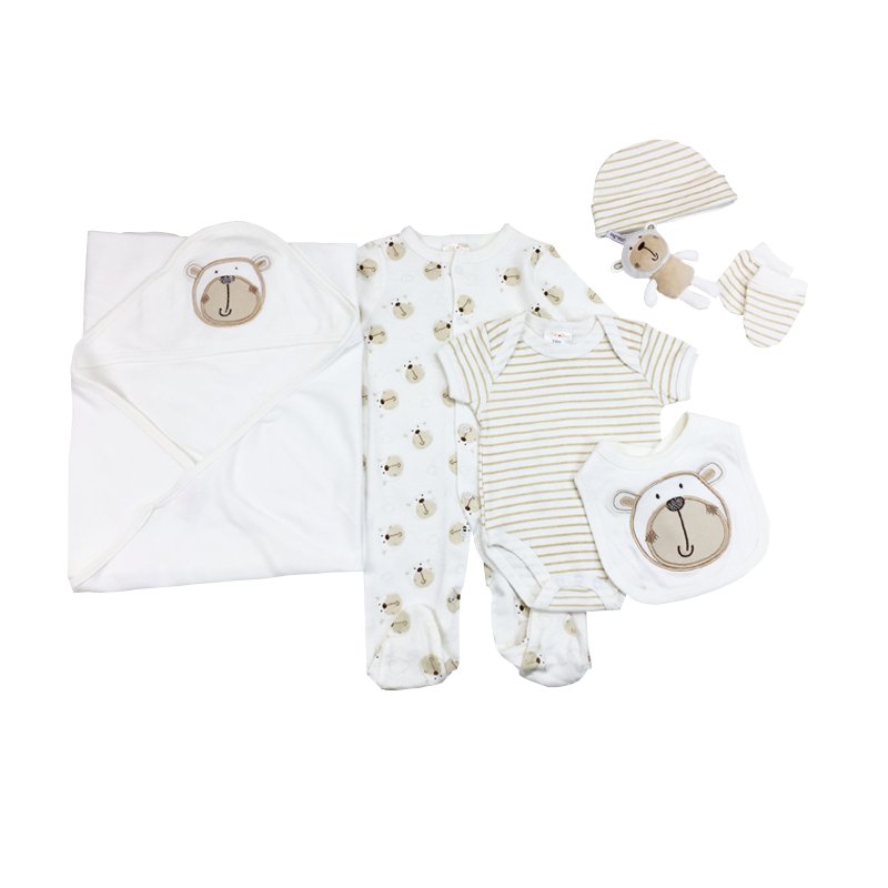 Cotton Baby Clothes Sets Clothing Wholesale Comfortable Age Group 0-9 Months Newborn Infant Toddler 7 Pcs Cartoon OEM Unisex