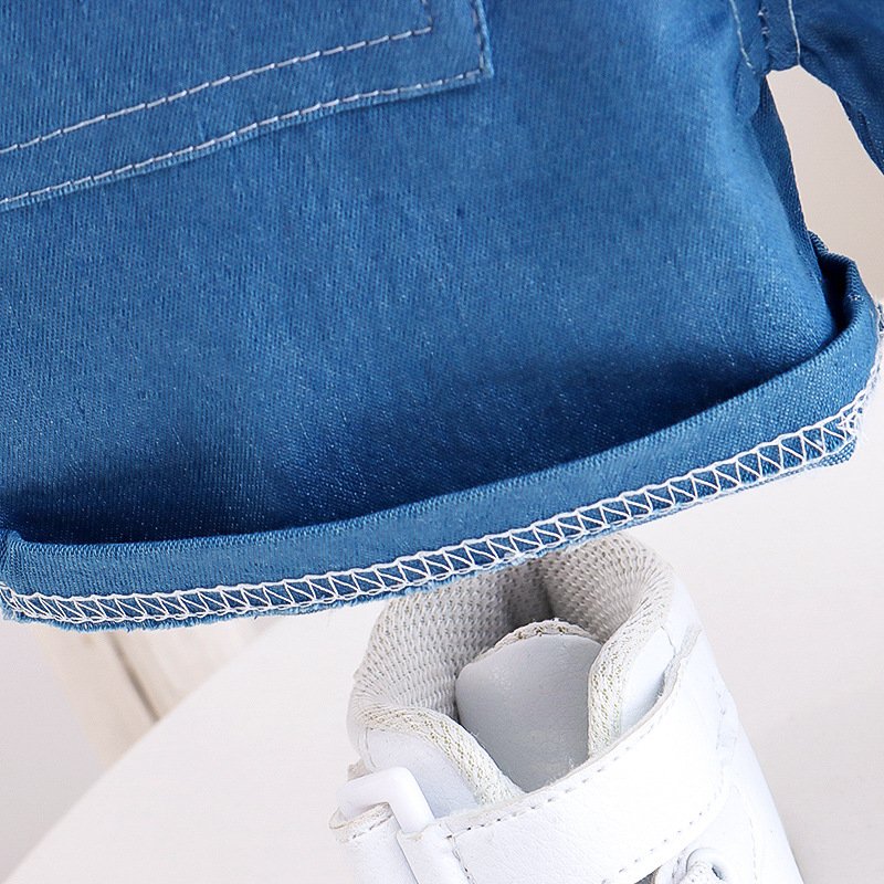 Children Casual Two-piece Clothing Set Boy Kids Short-sleeved T Shirt Denim Shorts Clothes Sets Summer for Baby