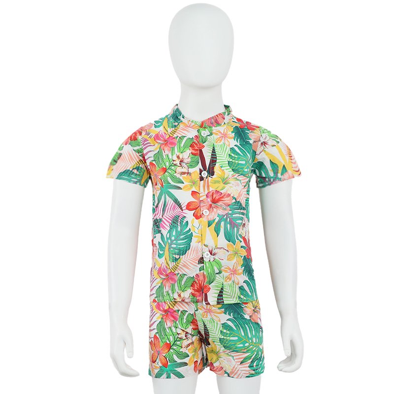New children's clothes boys summer 1-2-4-5 years short sleeve shirt shorts suit beach two-piece set