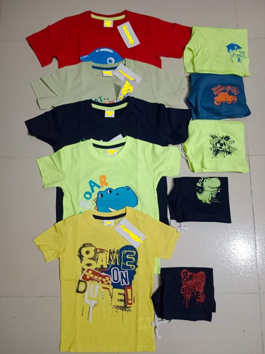 Summer Wholesale Children Kids Clothes Short Sleeve Baby T Shirt Boys Clothing Set Spring Cotton Quantity Custom Time Lead Suit