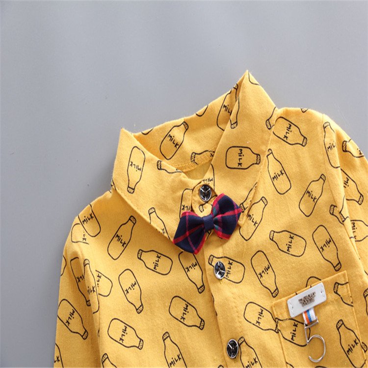 Children Boutique Clothes Set toddler boys clothing long sleeve Shirt and jeans kids boys clothes sets