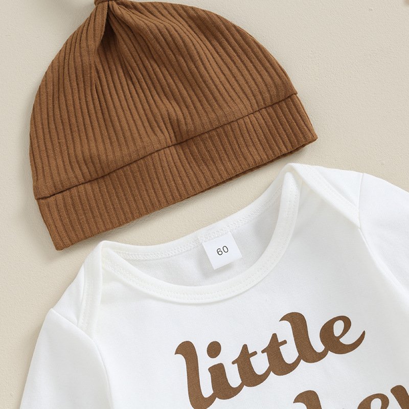 2024 My First Thanksgiving Infant Toddler Clothing Little Turkey Romper Jogger Pant Hat 3pcs Thanksgiving Baby Boys Clothes Set