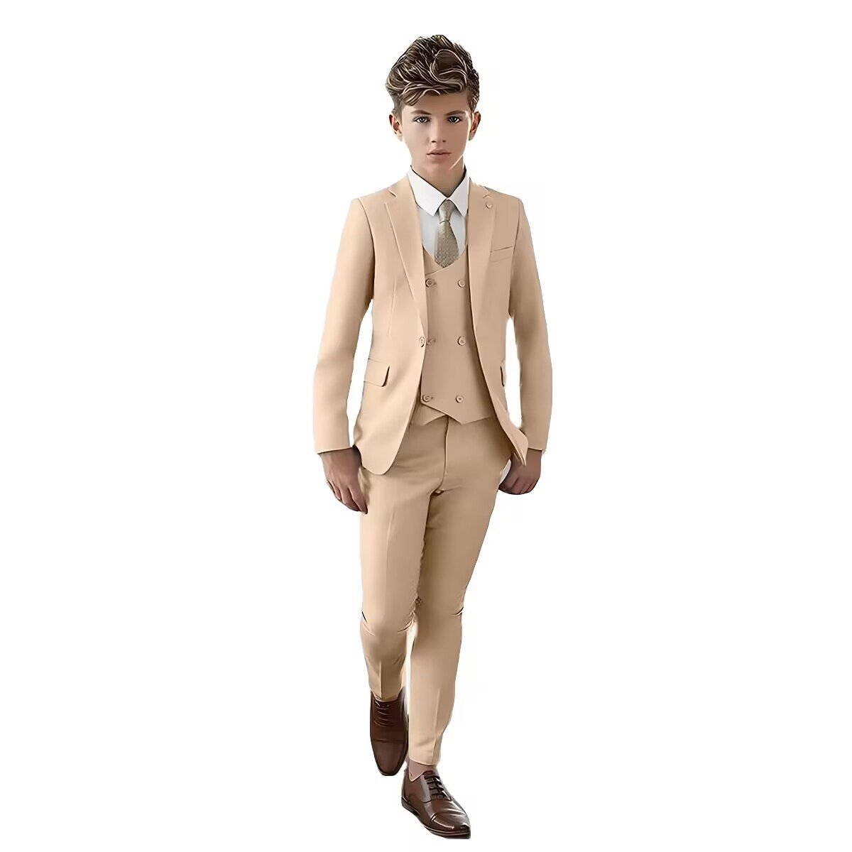 Customized Boys Gentleman Suits 3-14 T Kids Dress Birthday Formal Clothing Suit Kids Boy Wedding Suits Set