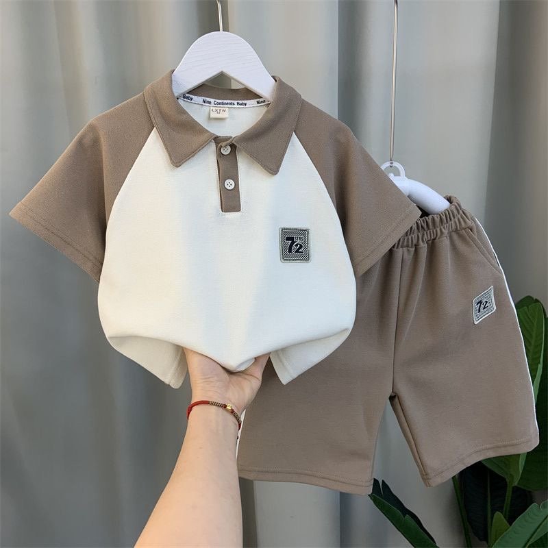 Modern Wholesale Summer Baby Suit T-shirt and Shorts 2pcs Teenagers Boys Clothes Sets