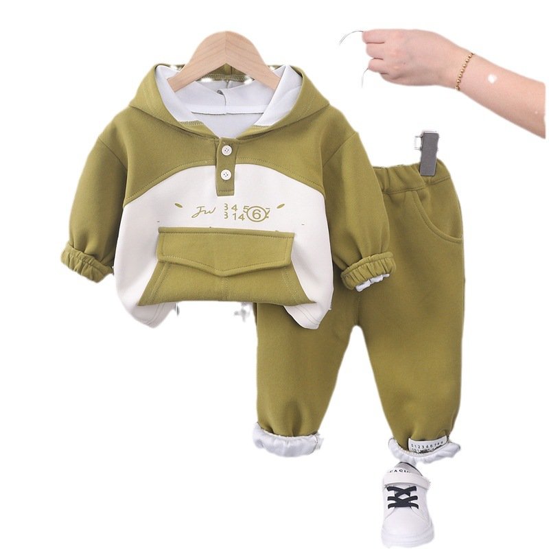 Spring Newborn Baby Boys Cartoon Panda Hoodie Long Pants Autumn Loving Boys Clothing Sets 3-4 Years