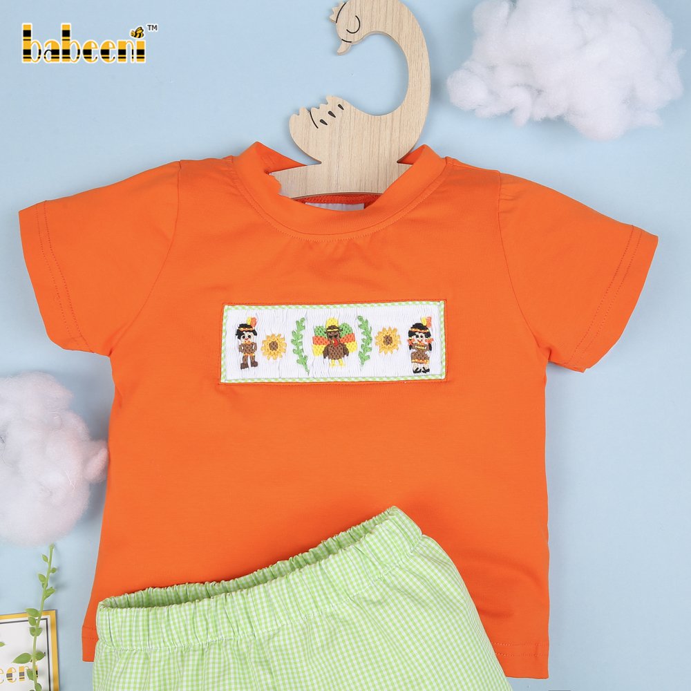 Turkey hand smocked boy set clothing ODM wholesale smocked children clothing boys clothing sets - BB2890