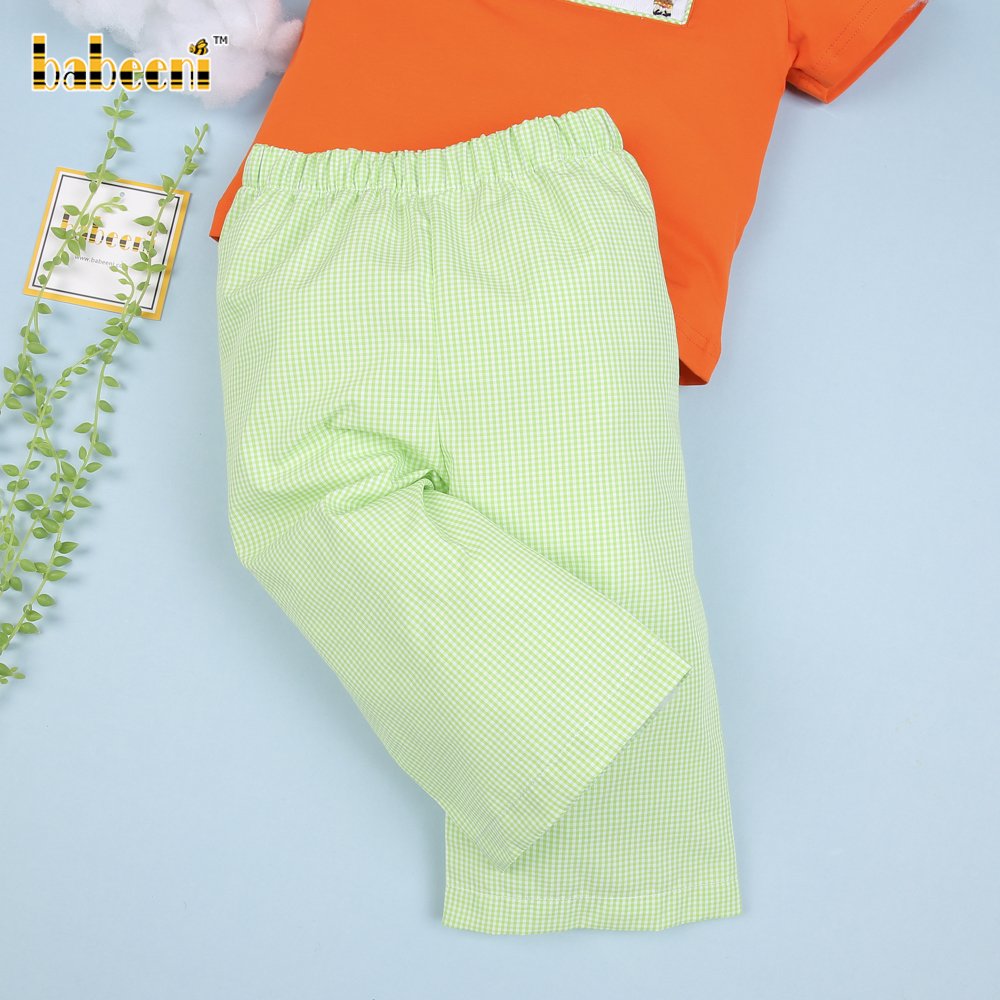Turkey hand smocked boy set clothing ODM wholesale smocked children clothing boys clothing sets - BB2890