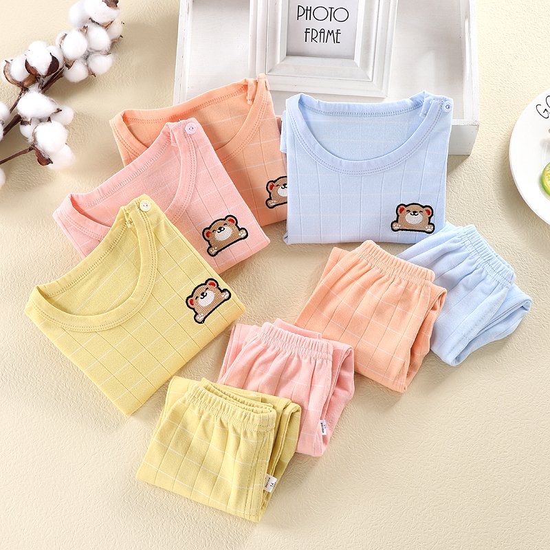 Summer Spring wholesale children girls clothing sets pajamas cotton boys Baby children's wear pyjamas sets for kids