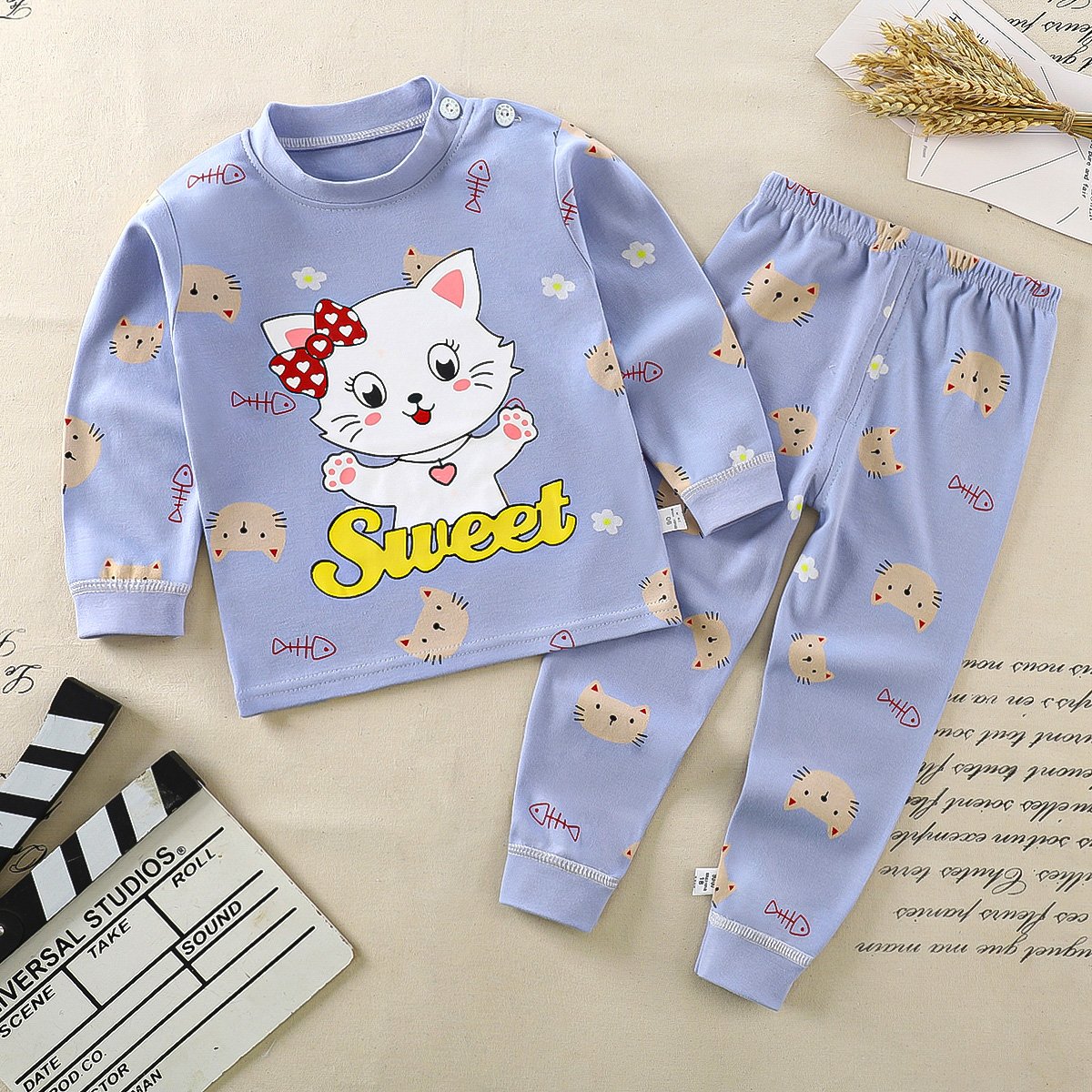 Summer Spring wholesale children girls clothing sets pajamas cotton boys Baby children's wear pyjamas sets for kids