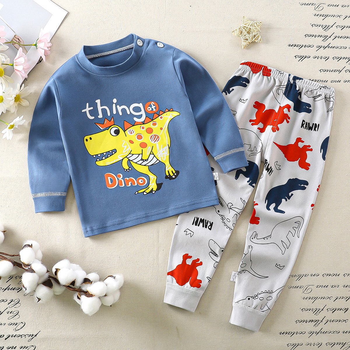 Summer Spring wholesale children girls clothing sets pajamas cotton boys Baby children's wear pyjamas sets for kids