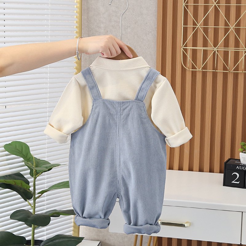 Boys autumn suits stylish new children spring and autumn cartoon overalls baby children spring and autumn clothes