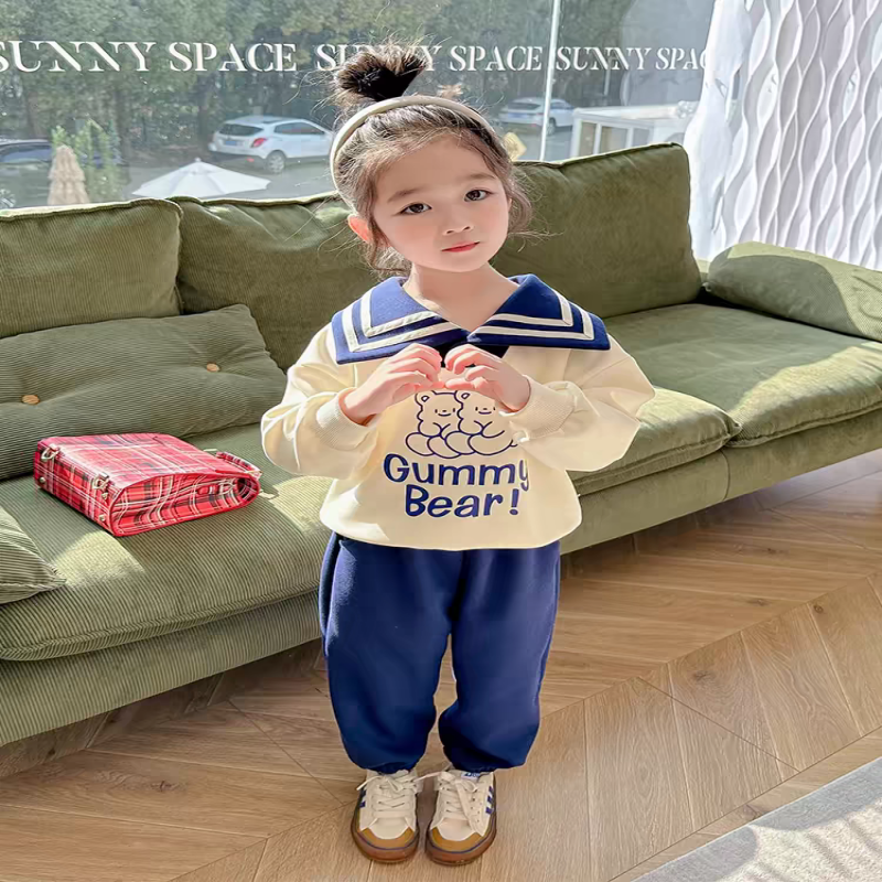 boys and girls Clothing 2023 toddler boys clothing sets Three Piece Set Female Children's Spring Clothing