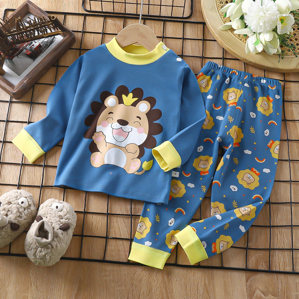 0-6-year-old children's cotton warm warm pajamas wholesale
