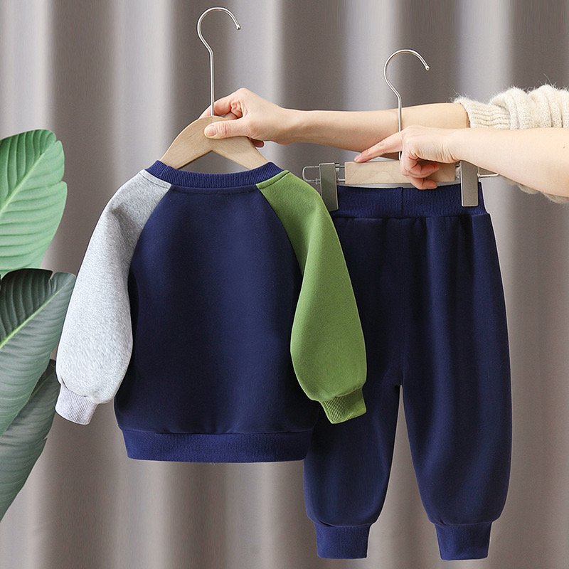 Boys' Clothing Set 2024 Spring and Autumn Boys long Sleeve Dinosaur Sweatsuits kids setsTwo Piece Set kids tracksuit
