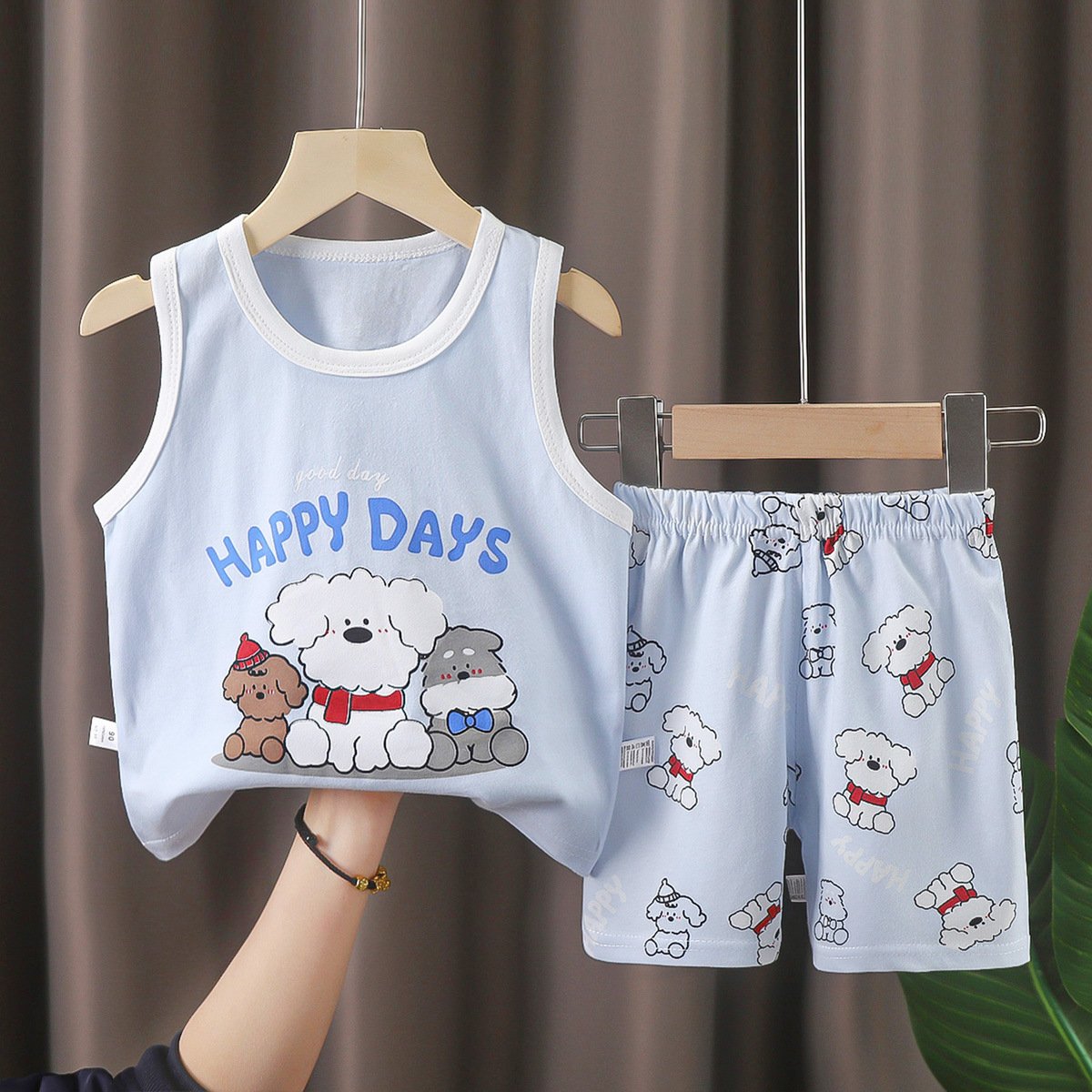 Cheap Summer Kids Clothing 2Pcs Boy Striped Vest Suit With High Quality
