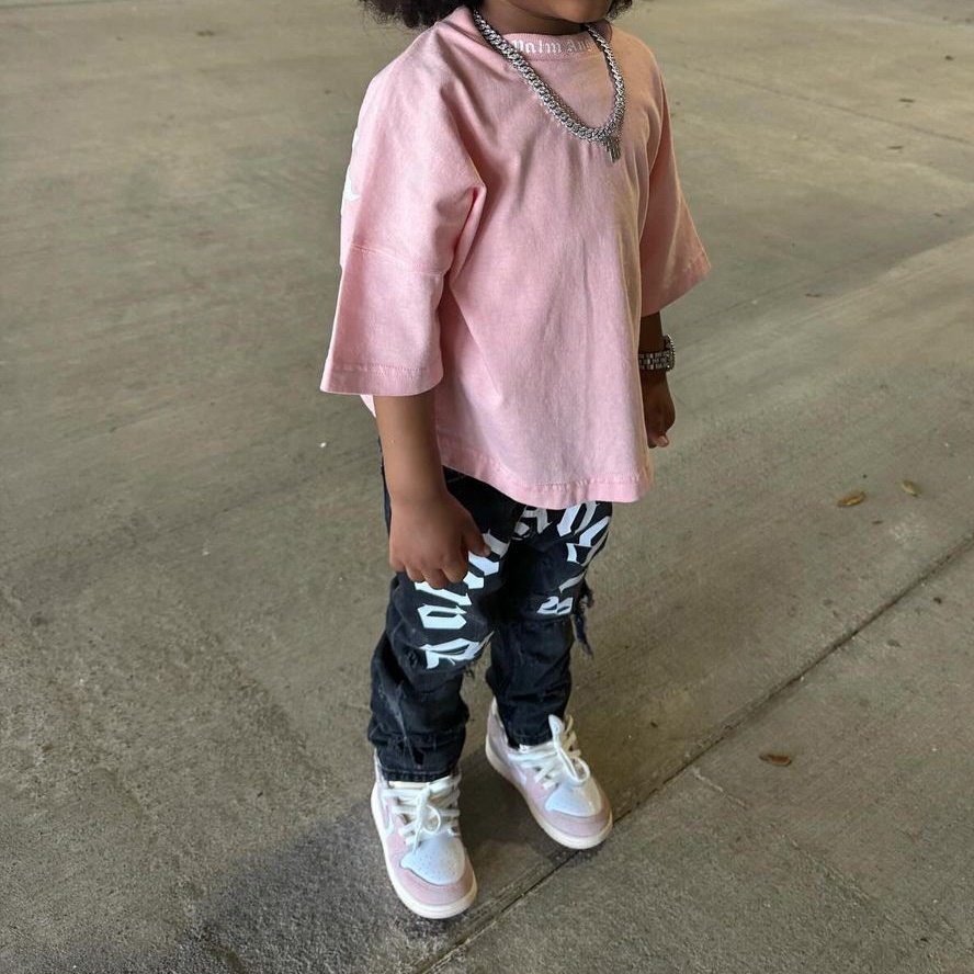High Quality Street Style Children Clothing Stretch Pockets Denim Pants Patchwork Jean Kids Stacked Jeans