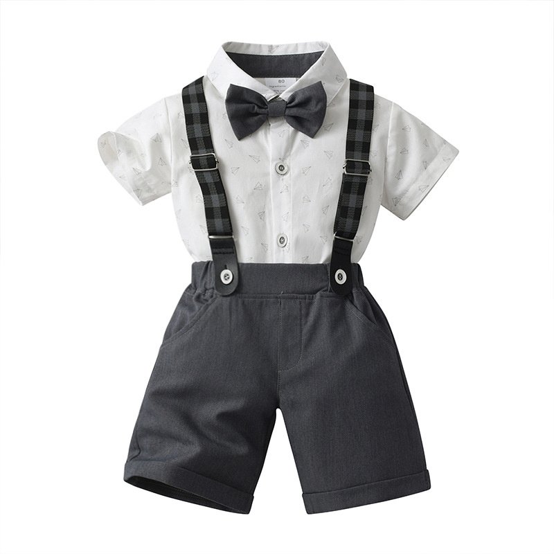 Wholesale summer baby and toddler clothing cotton baby boy set kid clothing