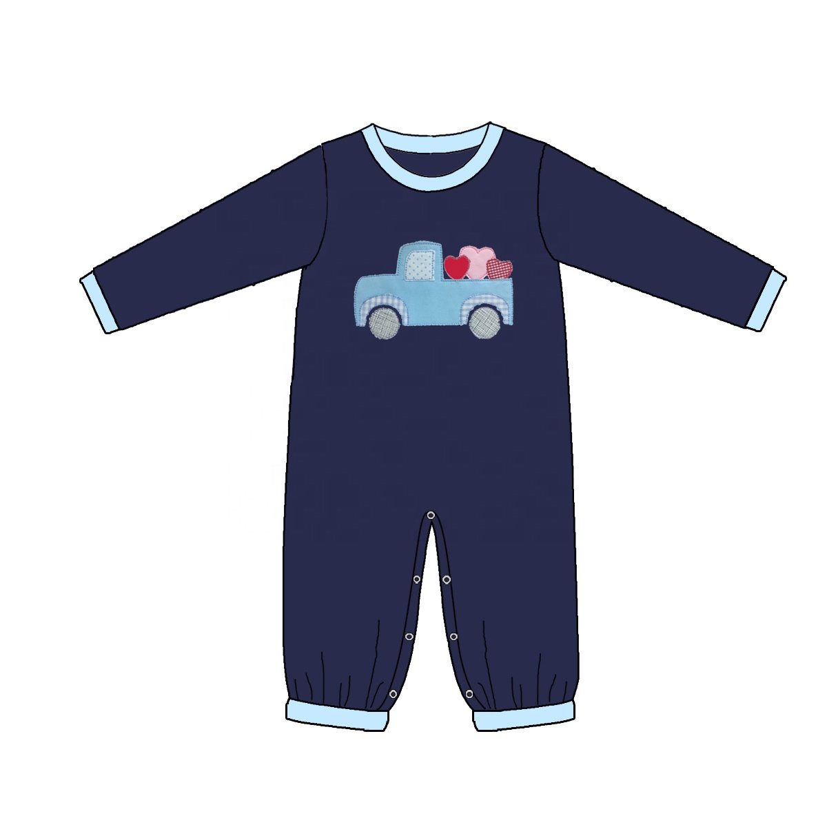 Custom kids clothing boy Valentine's Day applique family matching outfits toddler boy clothing sets