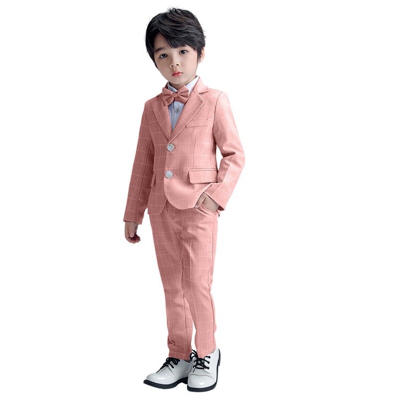 Kids Clothes New Boys Celebration Dress Coat Pant Vest Shirt Bow Tie Suit Wedding Suit Boys Clothing Sets