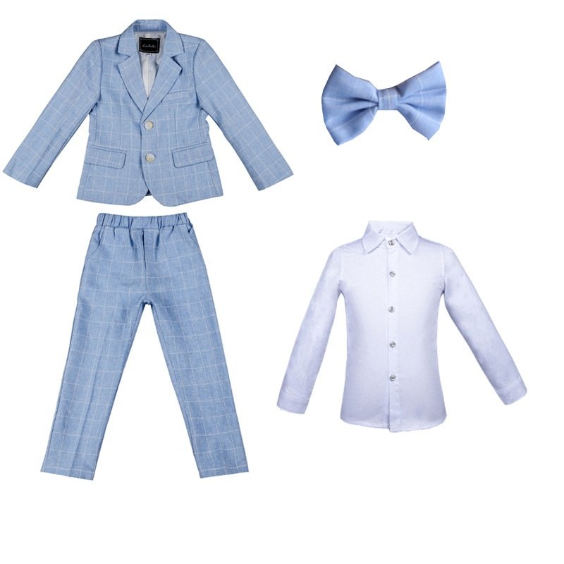 Kids Clothes New Boys Celebration Dress Coat Pant Vest Shirt Bow Tie Suit Wedding Suit Boys Clothing Sets