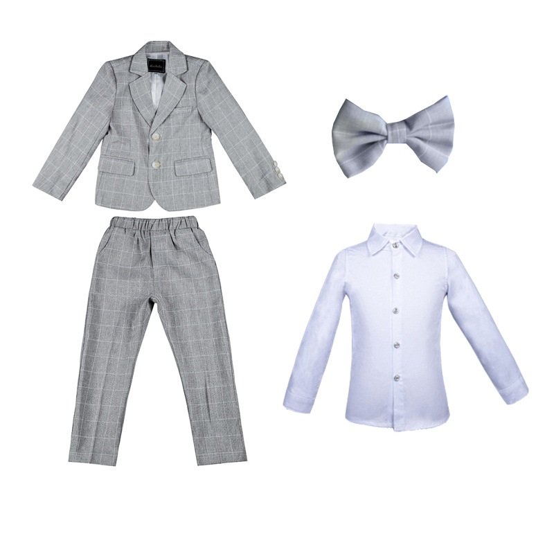 Kids Clothes New Boys Celebration Dress Coat Pant Vest Shirt Bow Tie Suit Wedding Suit Boys Clothing Sets