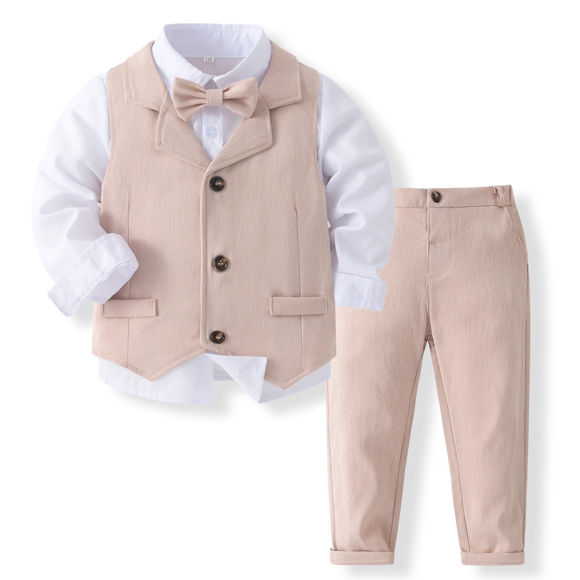 Autumn Children's Clothing Long Sleeve Shirt Suit Vest Pants Suit Boys