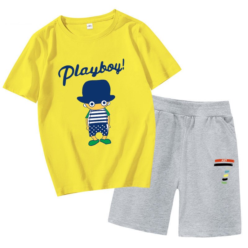 Cotton Casual Boys T-shirt Trousers Baby Boys Summer Clothing Set Stylish Boy Clothing Set 2 Piece Kids Wear