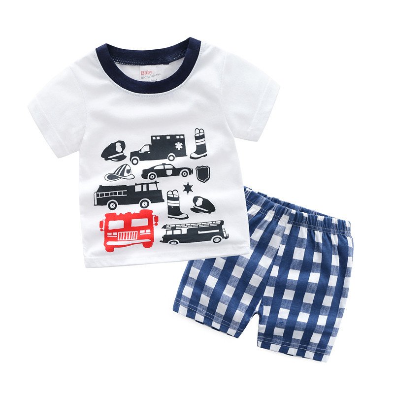 Summer casual kids wear boys tshirt shorts set trendy 2020 kids boutique clothing