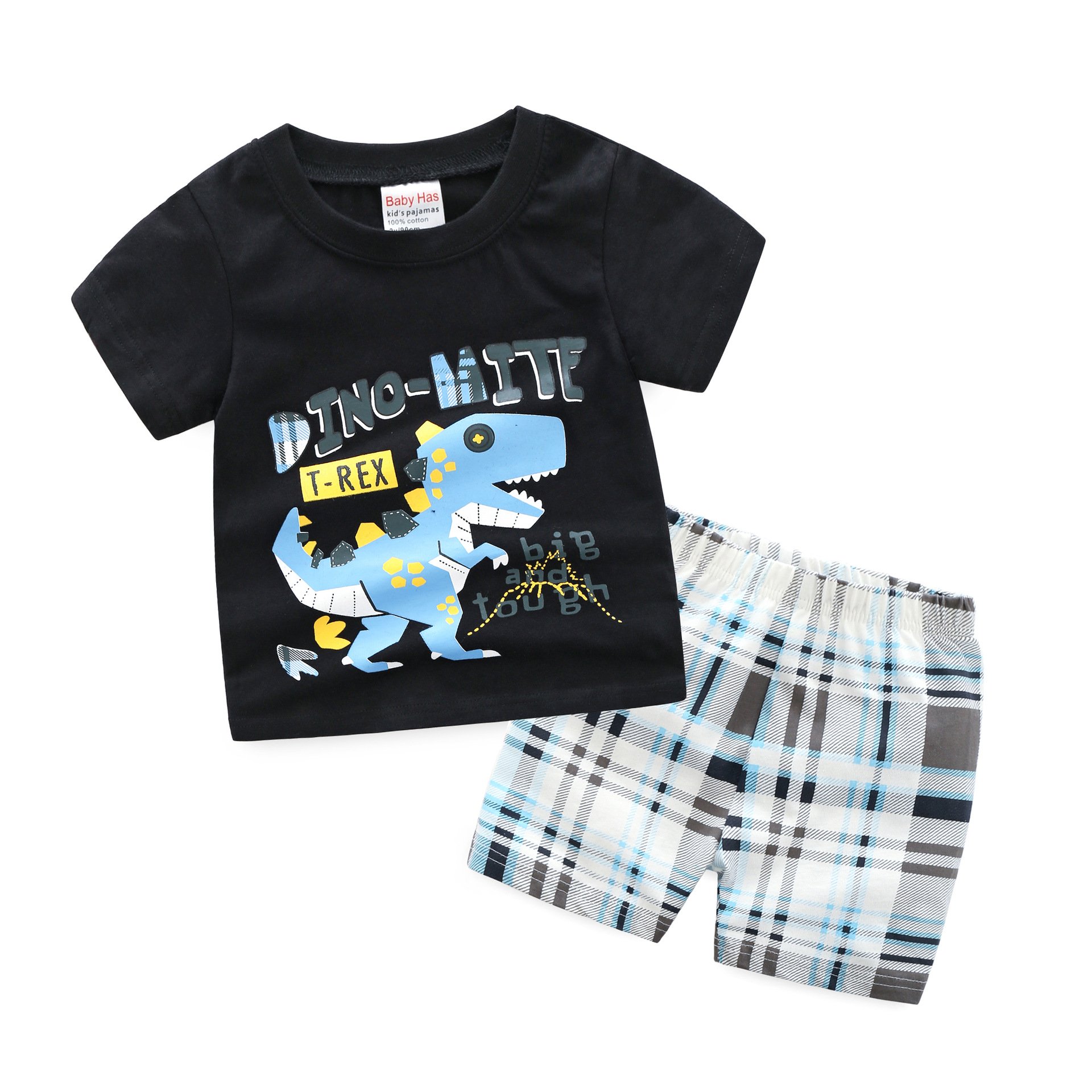 Summer casual kids wear boys tshirt shorts set trendy 2020 kids boutique clothing