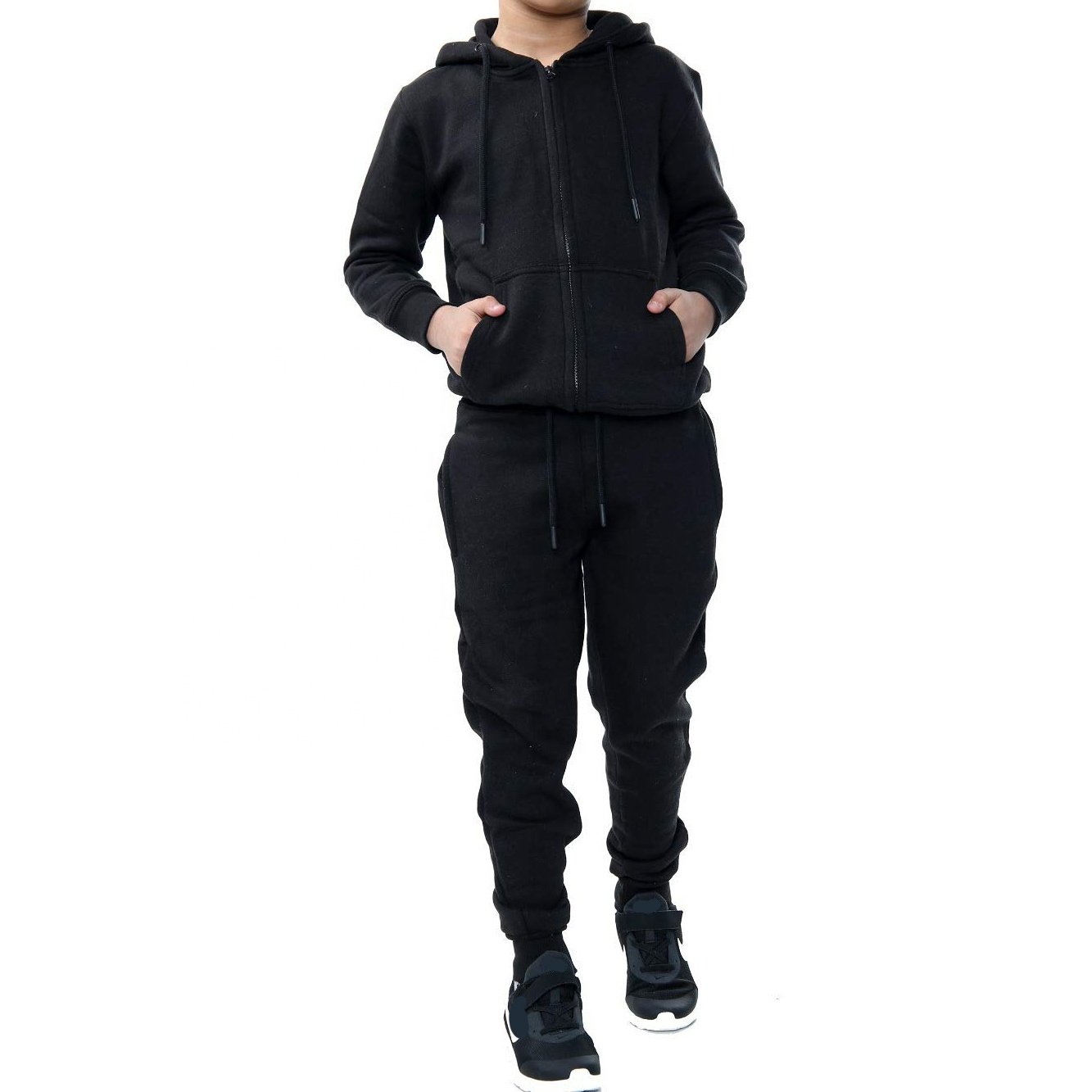 2024 Winter Children Fleece Hoodies Tracksuit Boys Girls Sweatshirt Joggers 2 Pcs Sets Kids Teenager Causal Boys clothing sets