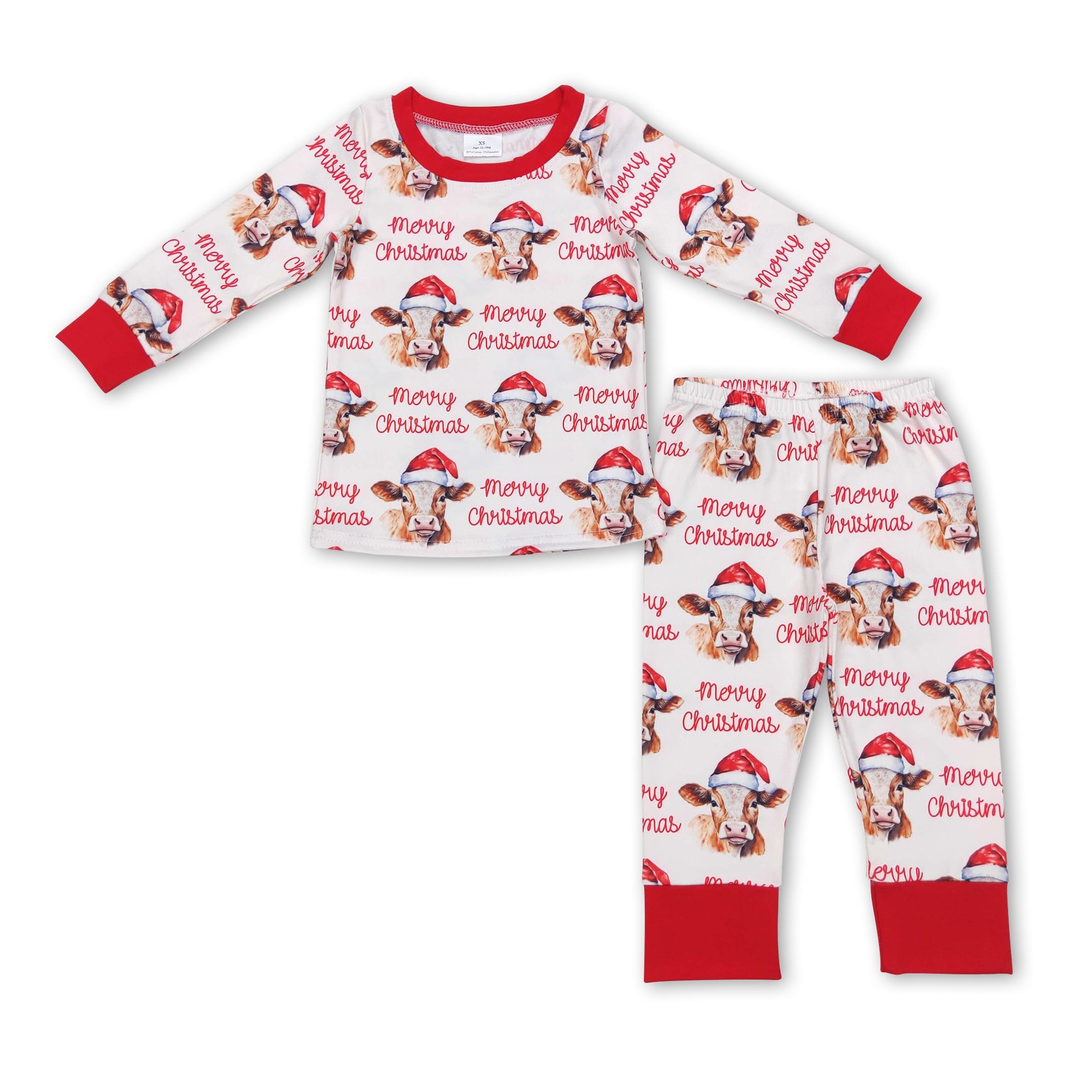 BLP0388 Vintage fall clothe Christmas goat pattern print long sleeve pantsuit western boys clothing boys clothing sets for kids