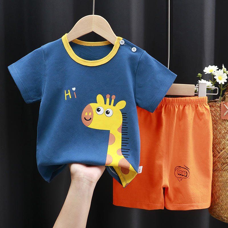 custom kids tales toddler summer fashion clothing set children boys girls bulk wholesale blank kids clothes sets supplier