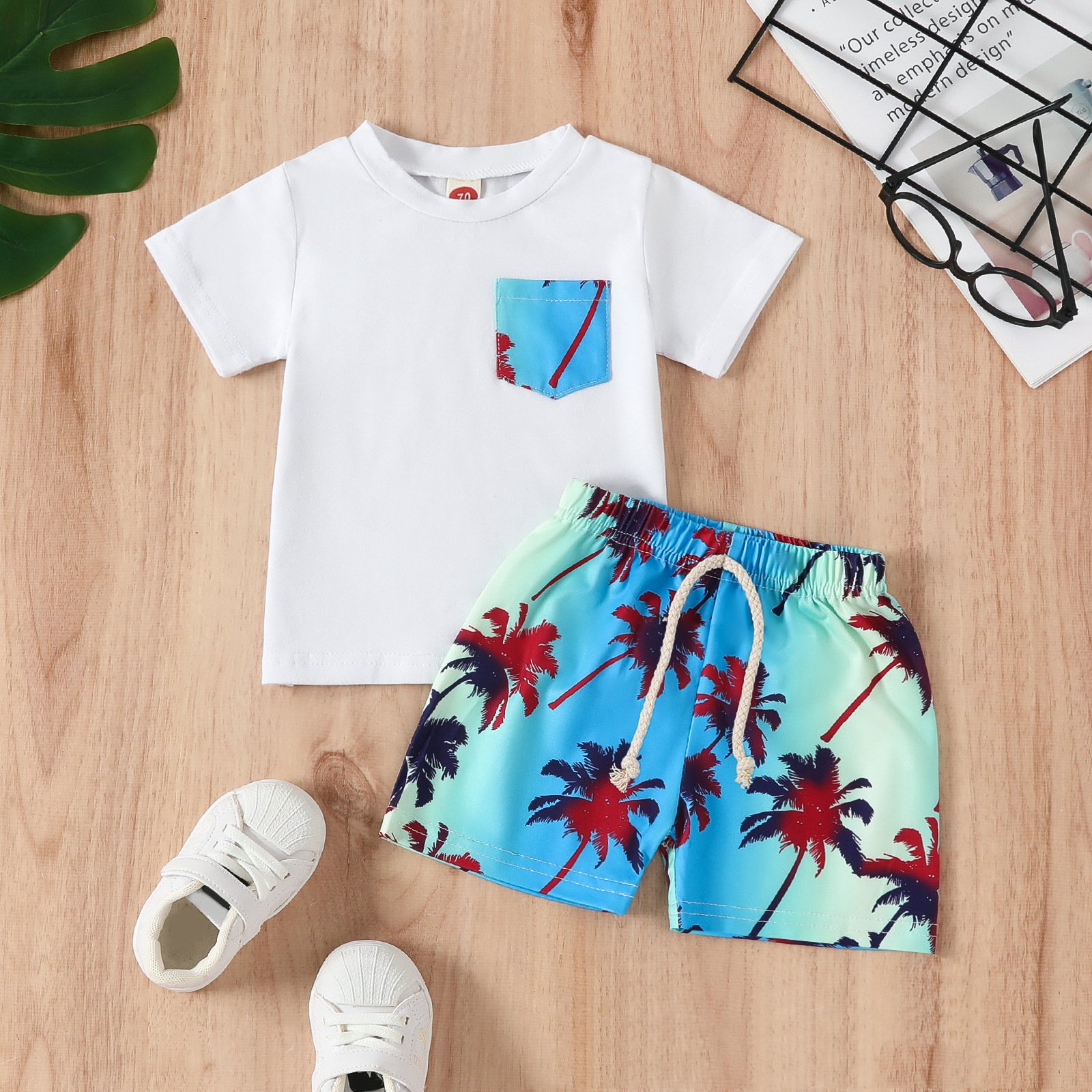 New Arrival Hot Sell Summer Popular Custom Pattern Printed Kids Boys Clothing Sets
