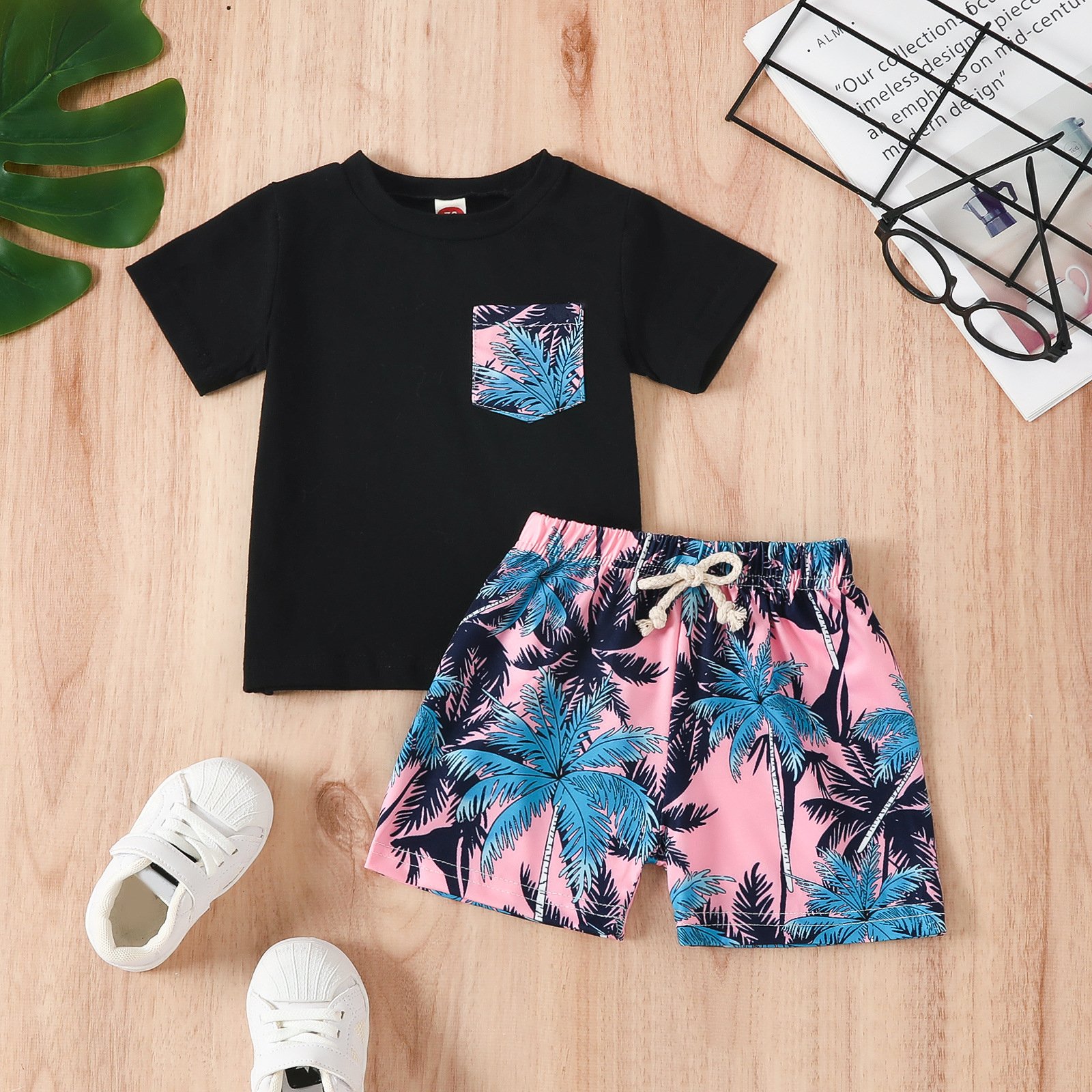 New Arrival Hot Sell Summer Popular Custom Pattern Printed Kids Boys Clothing Sets