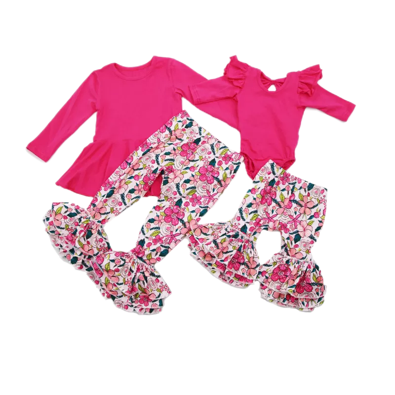 new born baby clothes sets 0-3 months floral pattern unisex babies clothes new born