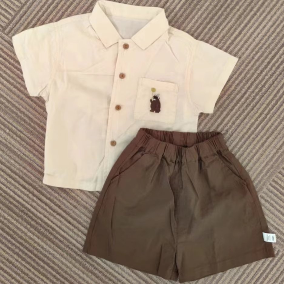 2024 Summer Baby Boys Clothing Sets ODM Summer Suit with Comfortable Short Sleeves Cute New Casual Fashion for Autumn set