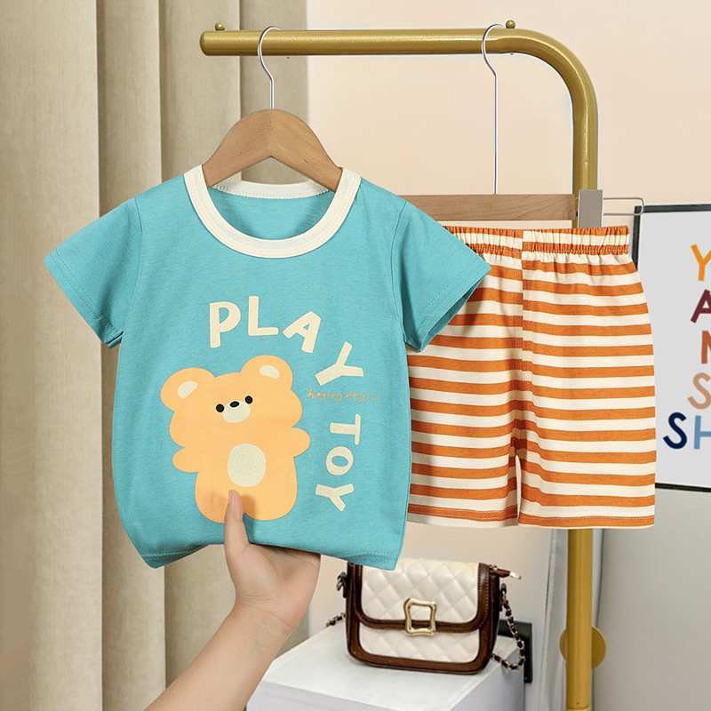 Fashion Children's Clothes Summer Toddler Baby Boy Clothes T Shirts And Shorts Set 0- 6 Years Kids Boys Clothing Sets