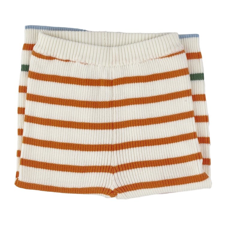 Custom knitted Baby Girl Boy Clothes Set stripe sweater thick Ribbed Cotton Baby Clothing Sets