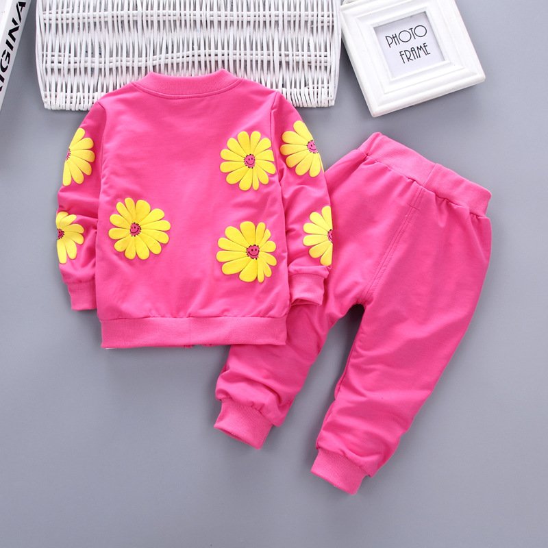 Girls' Set Baby New Coat+Bottom Shirt+Pants Set