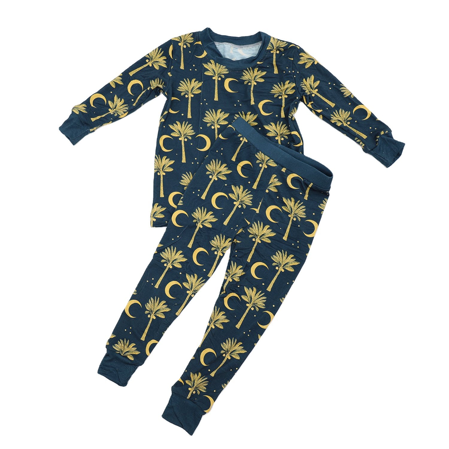 High Quality Custom Kids boys Bamboo Clothes Baby Toddler Halloween Checker Print pajamas set clothing