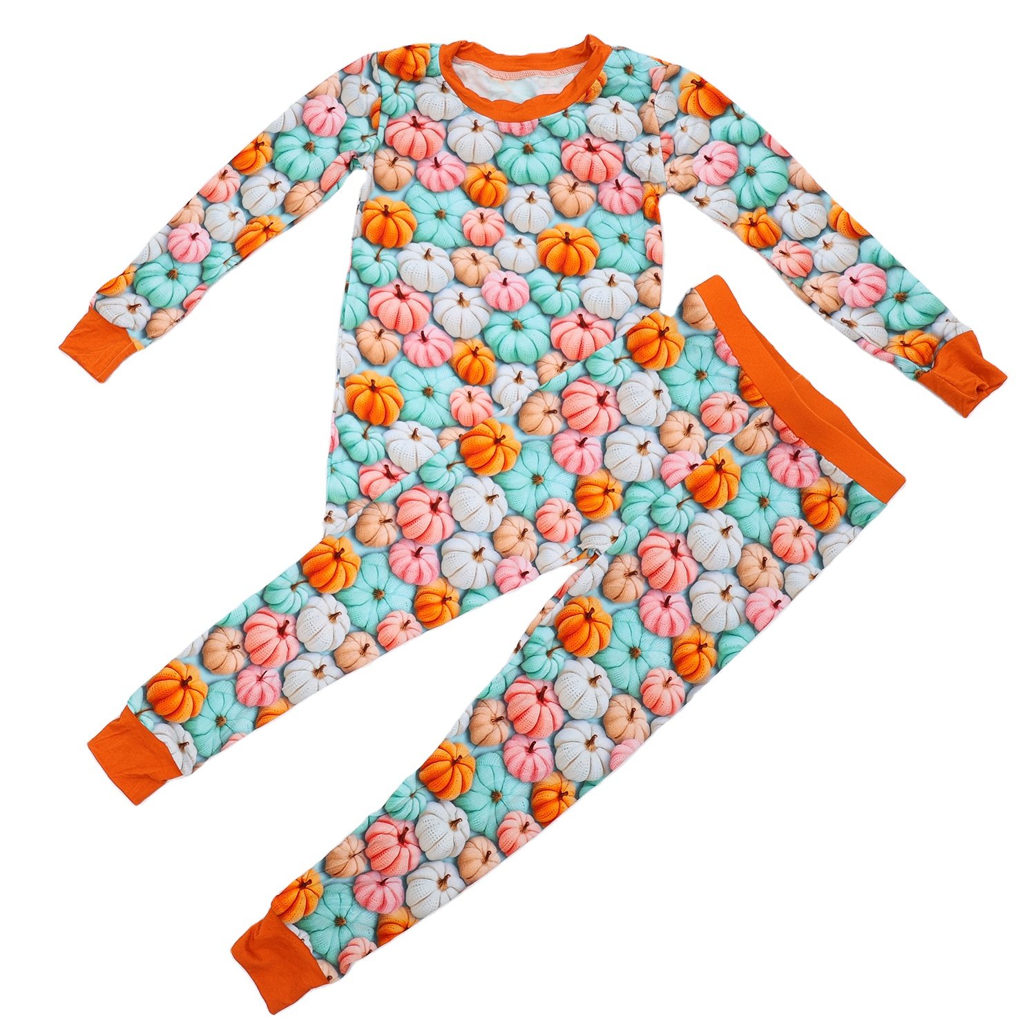 High Quality Custom Kids boys Bamboo Clothes Baby Toddler Halloween Checker Print pajamas set clothing